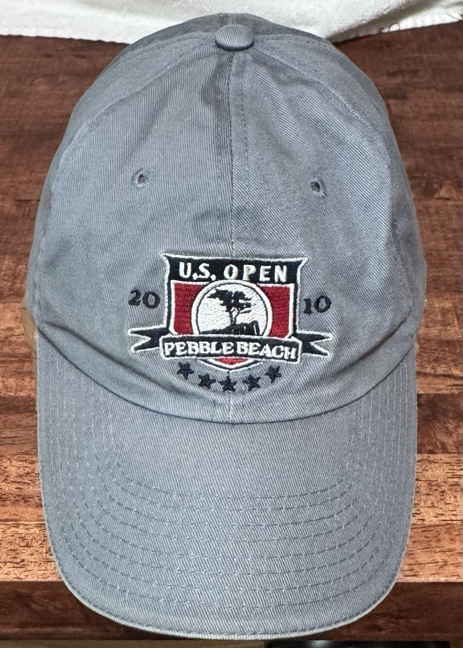 US Open Pebble Beach 2010 Blue Grey Golf USGA Member Baseball Cap Hat
